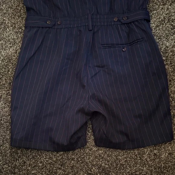 Men's Navy Striped Shirt - Picture 5 of 6